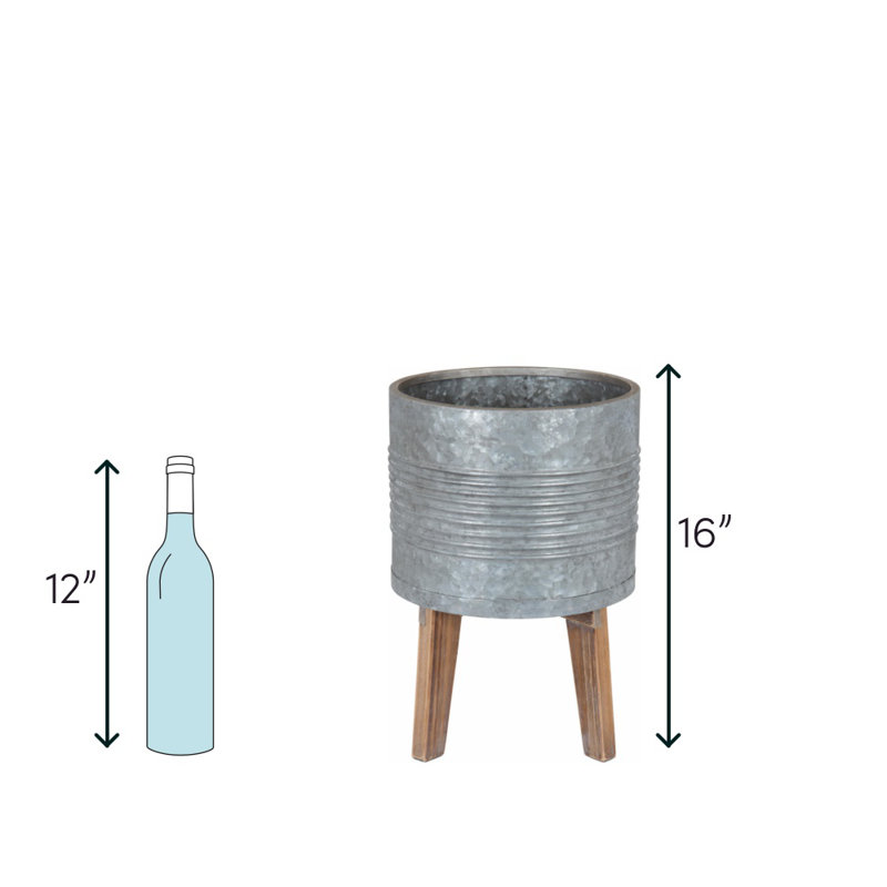 Wayfair Tyne Metal Pot Planter