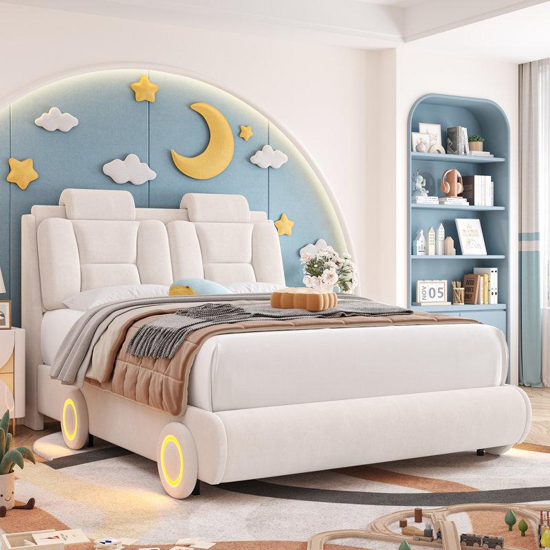 Wayfair Upholstered Kid Bed With LED Light