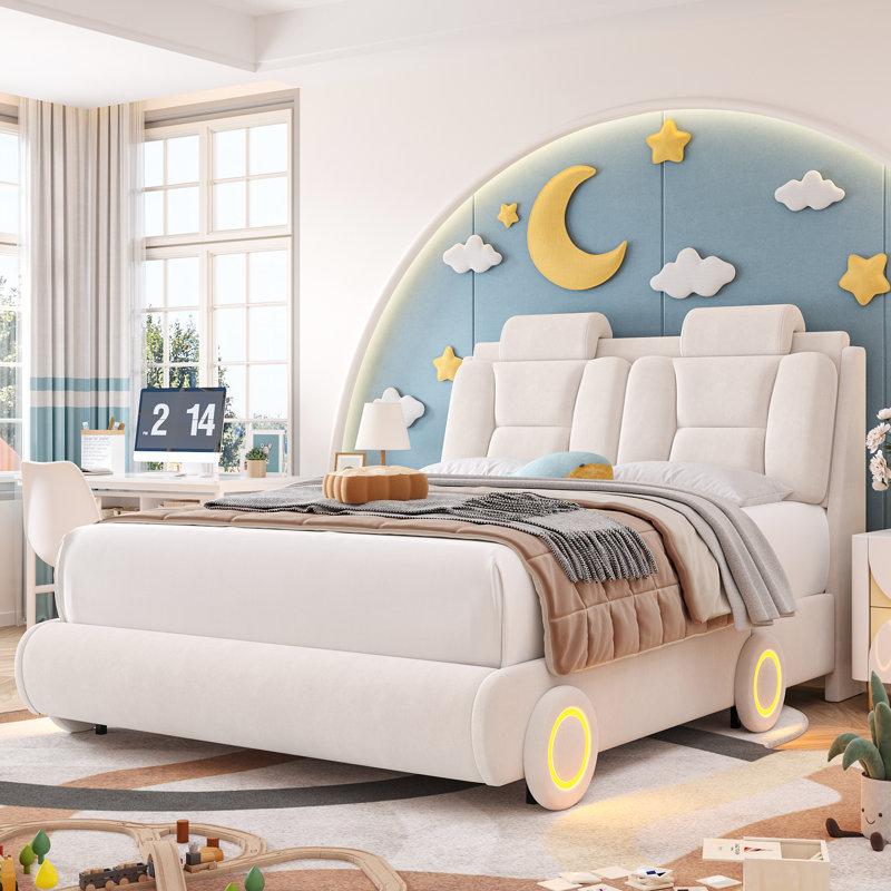 Wayfair Upholstered Kid Bed With LED Light