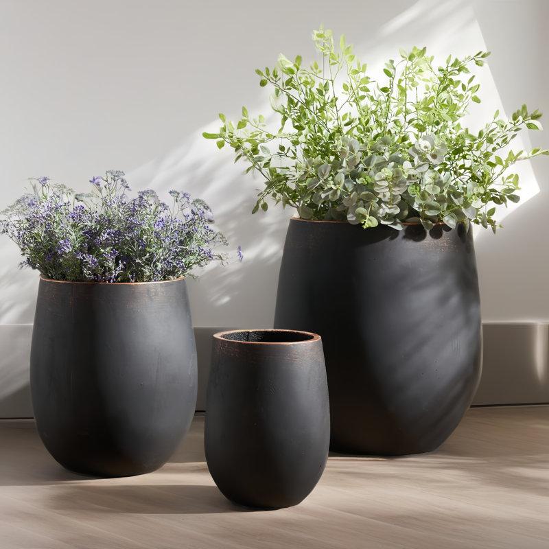 Wayfair Weathered Concrete Tall Planter