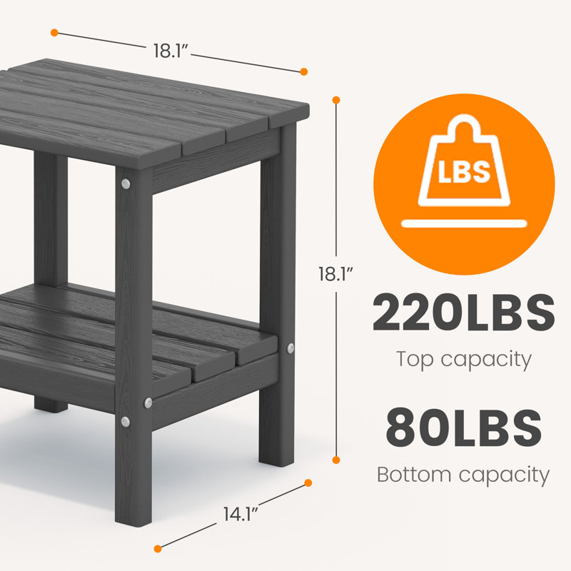 Wayfair Wolak Double-Tier Patio Table Side Table