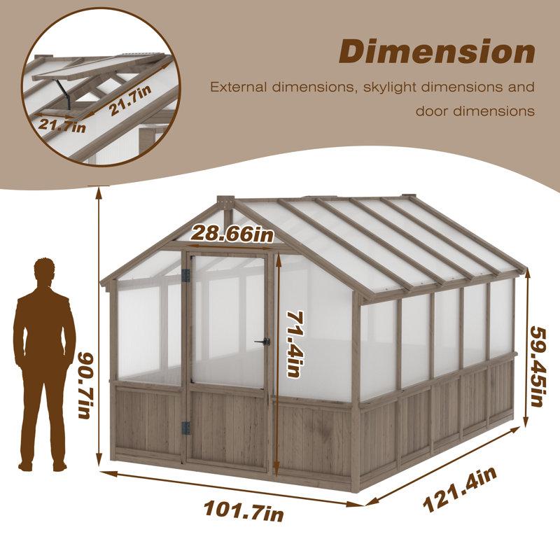 Wayfair Wooden Polycarbonate Greenhouse