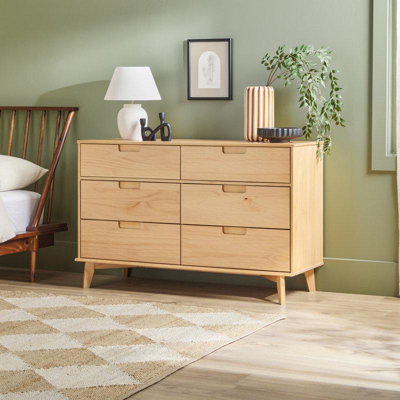 Wayfair Yarber 6 Drawer Solid Wood Double Dresser