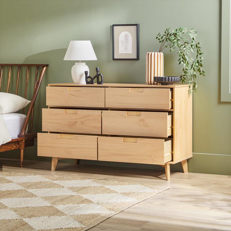 Wayfair Yarber 6 Drawer Solid Wood Double Dresser