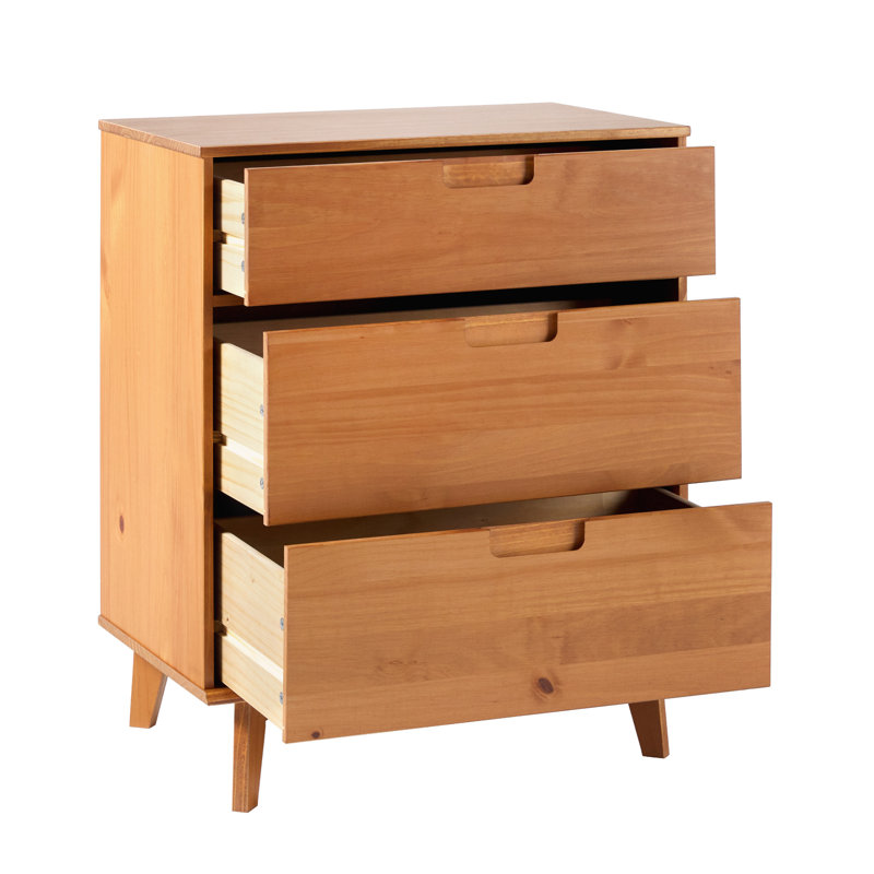 Wayfair Yarber Groove 3 Drawer Solid Wood Chest