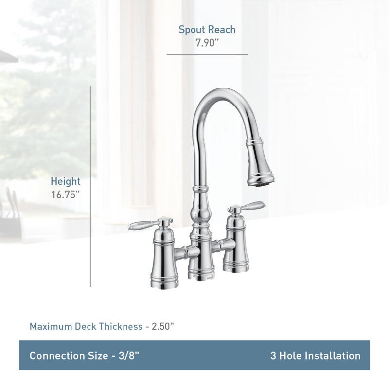 Wayfair Weymouth Pull Down Touch Double Handle Kitchen Faucet S73204