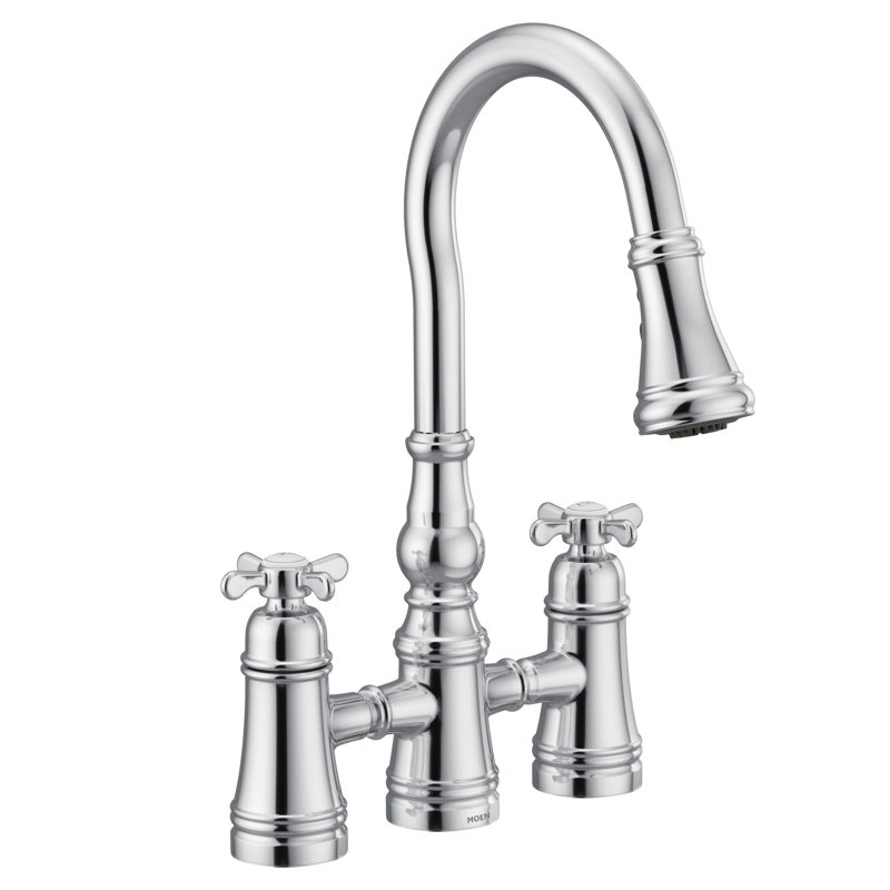 Wayfair Weymouth Pull Down Touch Double Handle Kitchen Faucet S73204