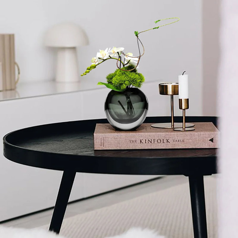 Wayfair White Artificial Flower Arrangement In Vase Dining Table Centerpiece Fake Flower Decor