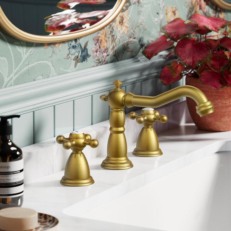 Wayfair Widespread Faucet 2-handle Bathroom Faucet With Drain Assembly WB-03034G