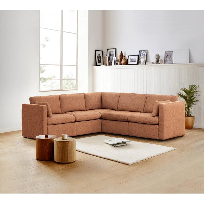 Wayfair Winfree 5-Piece Upholstered Corner Sectional