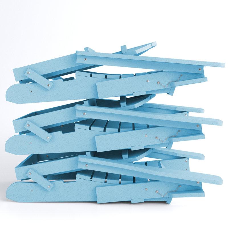 Wayfair Wolak Plastic/Resin Folding Lightweight Adirondack Chair (Set Of 2)