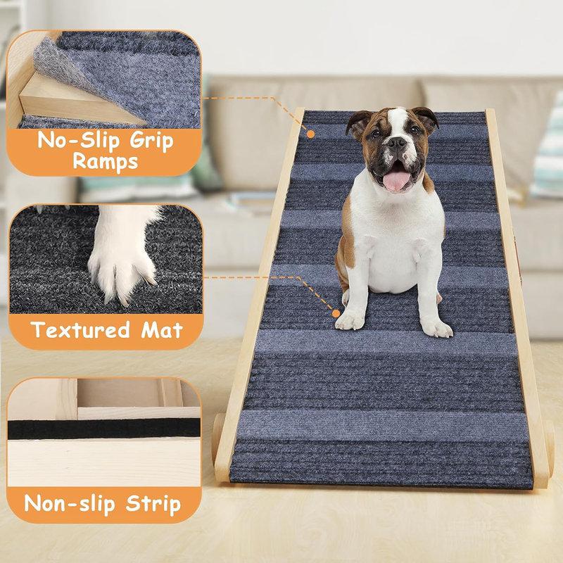 Wayfair Wooden Dog Ramp Adjustable Folding Portable Pet Ramp