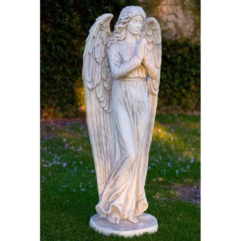 Wayfair Yisroel Angels & Cherubs Weather Resistant Fiberstone Garden Statue