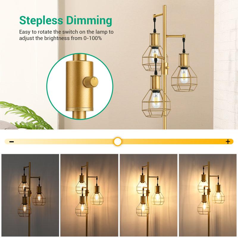 Wayfair Zakaria 65'' Dimmable Tree Floor Lamp With 3 Bulbs Included