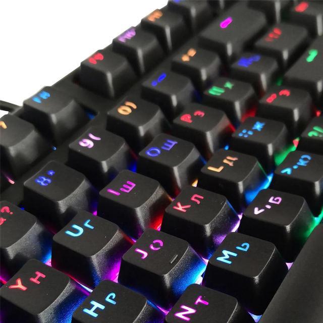 104 Keys Keycap SetSpanish Korean Keycaps OEM Profile ABS Light Transmitting Keycaps For Mechanical Keyboards