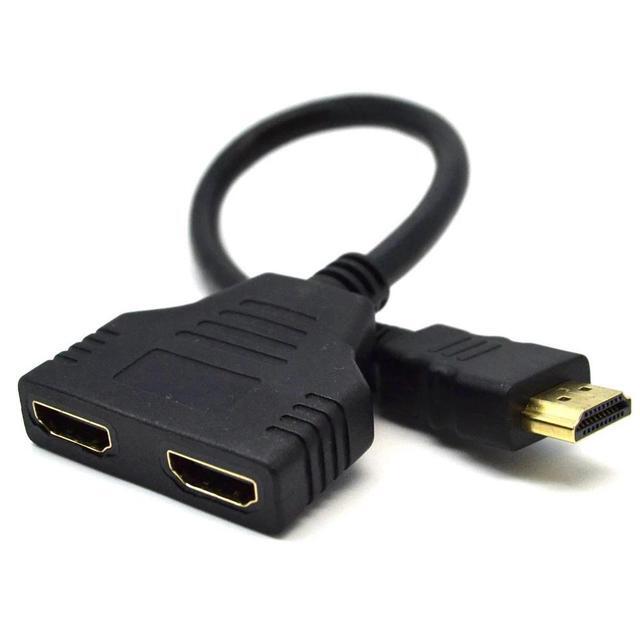 1080P HDMI Splitter 1x2 Cable Adapter HDMI Splitter 1 In 2 HDMI Male To Dual HDMI Female Y Splitter Cable For PC Laptop Monitor