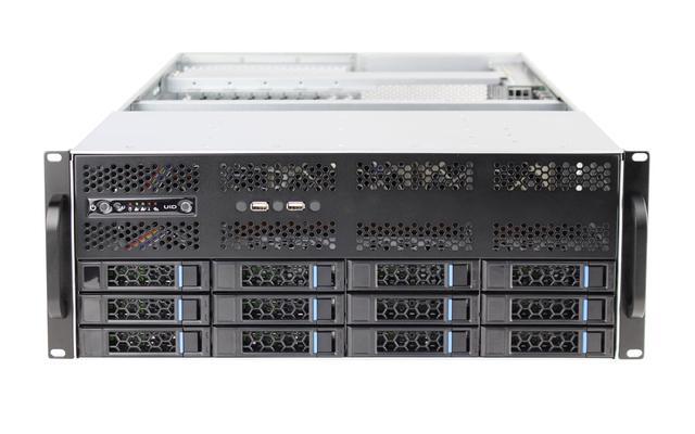 12 Drawer Chassis 4U Hot Swappable Storage Server 12GB/SAS Backplane Suitable For Multi Graphics Card Ultramicro 386 * 330 Large Motherboard E-ATX Empty Chassis