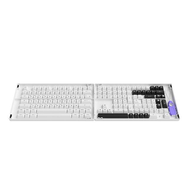 158 Keys Black On White Keycap Set ASA Profile PBT Double Shot Japanese Keycaps For Customized Mechanical Keyboards