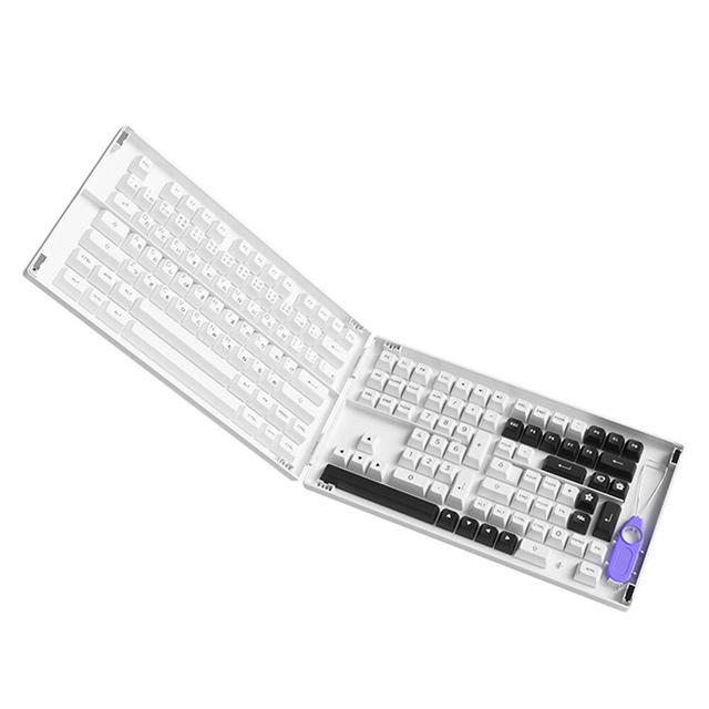 158 Keys Black On White Keycap Set ASA Profile PBT Double Shot Japanese Keycaps For Customized Mechanical Keyboards