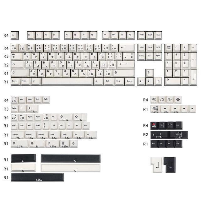 168 Keys Wind&Cloud Keycap Set Cherry Profile PBT Sublimation Japanese Keycaps For Mechanical Keyboards