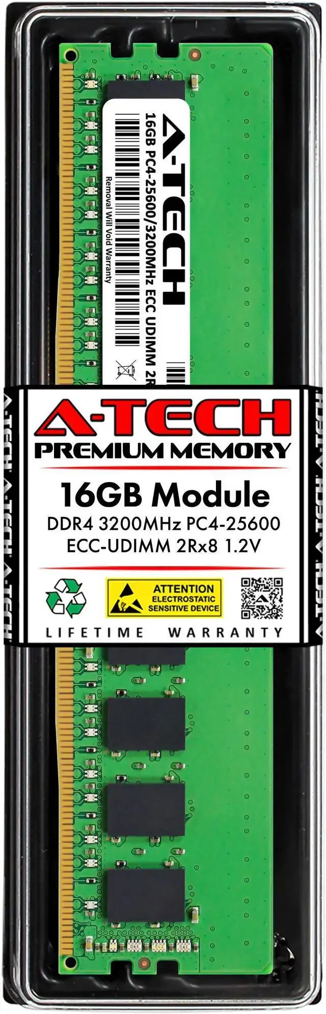 16GB RAM Replacement for Micron MTA18ADF2G72AZ-3G2E1 DDR4 3200MHz PC4-25600 ECC UDIMM 2Rx8 Server Memory
