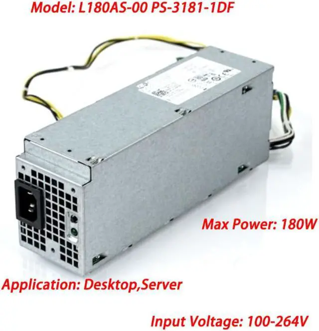 180W PSU For Server 3040 5040 7040 3650 3656 SFF L180AS-00 PS-3181-1DF H180ES-00 180w Power Supply 5XV5K RWMNY 9XD51 8PIN+4PIN