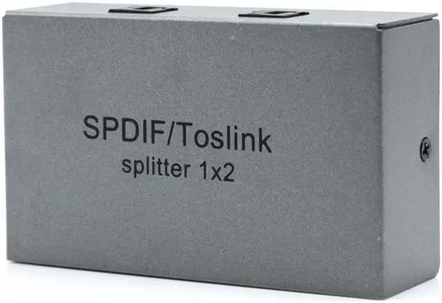 1X2 Toslink Optical Digital Audio Splitter 1 in 2 Out Support LPCM 2.0 DTS Dolby Digital for PS4 DVD HDTV STB VHS VCR