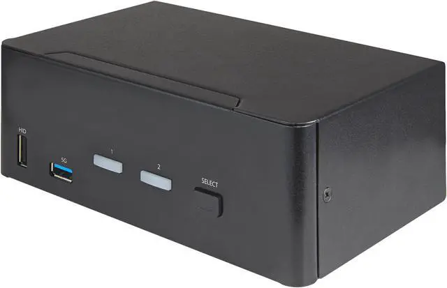 2 Port Dual Monitor HDMI KVM Switch 4K 60Hz Ultra HD HDR Desktop 4K HDMI 2.0 KVM Switch with 2 Port USB 3.0 Hub (5Gbps) & 4x USB 2.0 HID Port Audio Hotkey Switching TAA - KVM with Fast Switching