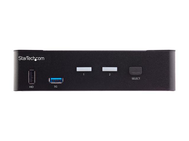 2 Port HDMI KVM Switch Single Monitor 4K 60Hz Ultra HD HDR Desktop HDMI 2.0 KVM Switch With 2 Port USB 3.0 Hub (5Gbps) & 4x USB 2.0 HID Ports Audio Hotkey Switching TAA - KVM With Fast Switching