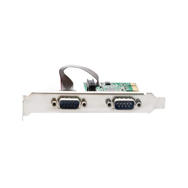 2 Port Serial PCI Express Expansion Card RS232 Com Serial Card PCIE Riser Converter Adapter For Windows AX99100 Chip