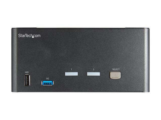 2 Port Triple Monitor DisplayPort KVM Switch 4K 60Hz UHD HDR Desktop 4K DP 1.2 KVM With 2 Port USB 3.0 Hub (5Gbps) & 4x USB 2.0 HID Ports Audio Hotkey Switching TAA - Keyboard/Video/Mouse Switch
