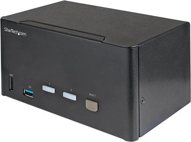 2 Port Triple Monitor DisplayPort KVM Switch 4K 60Hz UHD HDR Desktop 4K DP 1.2 KVM with 2 Port USB 3.0 Hub (5Gbps) & 4x USB 2.0 HID Ports Audio Hotkey Switching TAA - Keyboard/Video/Mouse Switch