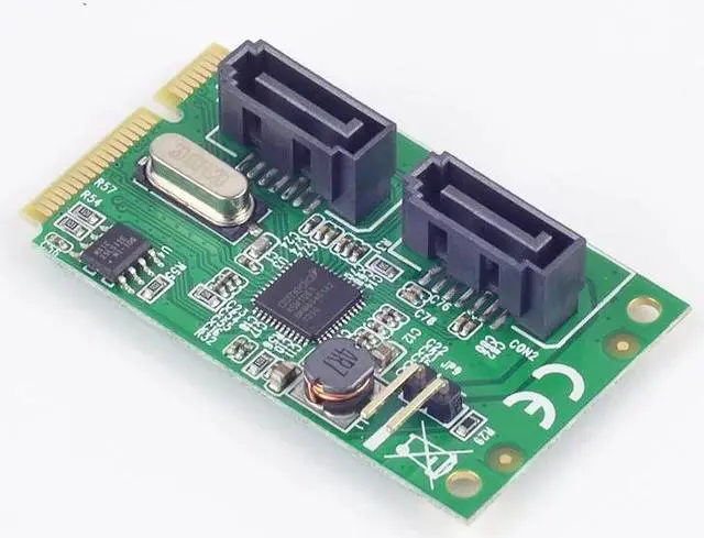 2 Ports SATA 6G mini PCI Express Controller Card Mini PCI-Express SATA 3.0 Controller Card (2x SATA 6G chipset for ASMedia)