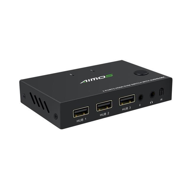 2 Ports TYPE-C HDMI KVM Switch 4Kx2K 30Hz 2 In 1 Out Keyboard Mouse And Printer Sharing Computer Display Switch Audio And Video Synchronization (Remote /Manual Control)