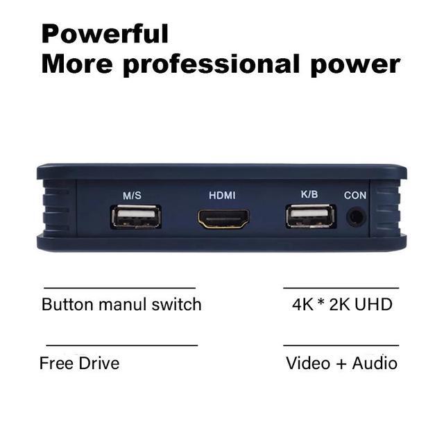 2 Ports VGA DVI 4K HDMI-compatible KVM Switch Keyboard Mouse USB Share Switcher Splitter Box With Remote Split KVM Controller(DVI KVM)