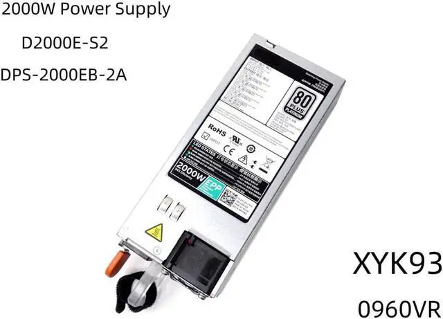 2000W Mining Power Supply For Server D2000E-S2 DPS-2000EB-2A XYK93 0960VR EPP 80 Plus Platinum Power Supply