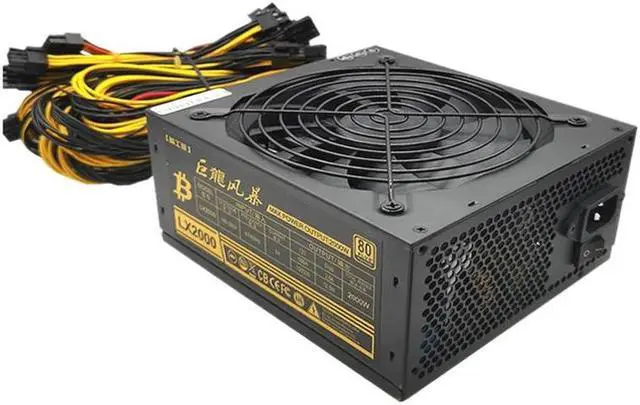 2000W PSU Bitmain Dragon Storm LX2000W Multiple Channel Server Power Supply 16*(6+2Pin) For GPU Mining Rig