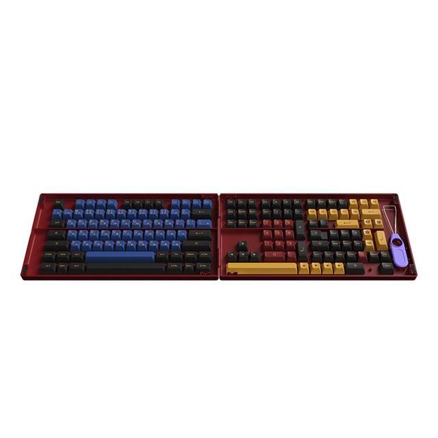 226 Keys Red&Blue Keycap Set ASA Profile PBT Double Shot Japanese Custom Keycaps For Mechanical Keyboards