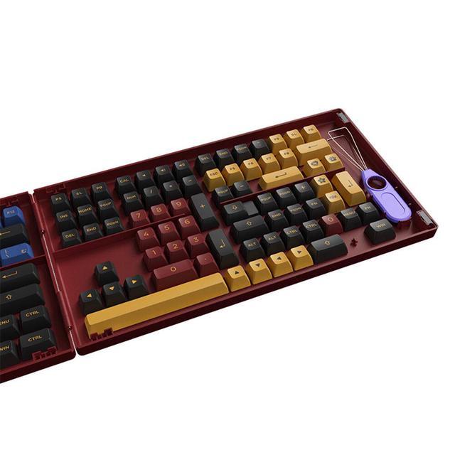 226 Keys Red&Blue Keycap Set ASA Profile PBT Double Shot Japanese Custom Keycaps For Mechanical Keyboards