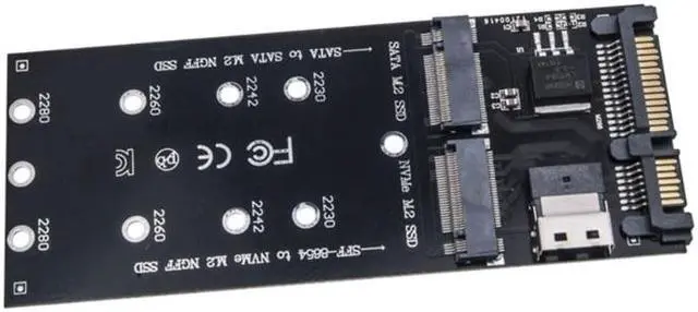 22Pin SATA Adapter SFF-8654 to M.2 U2 Kit NGFF M-Key To Slimline SAS NVME PCIe SSD SATA SSD Adapter For Mainboard