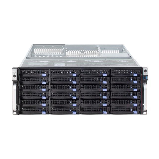 24 Bays Storage Server 4U Chassis / Equipped With 12Gb / S Expander Expansion Backplane Mini-sas HD (SFF8643) Interface With Temperature Control With SGPIO With Time-sharing Start / Empty Chassis