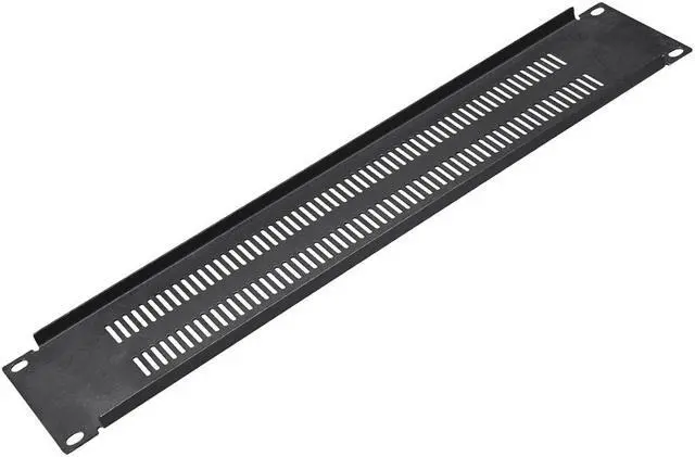 2U Blank Rack Mount Panel Spacer with Venting for 19-Inch Server Network Rack Enclosure or Cabinet
