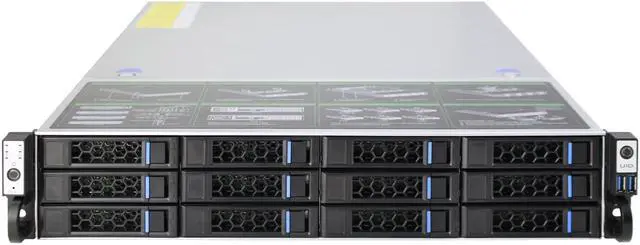 2U hot swappable 12 hard disk 12Gb sas backplane storage server empty chassis