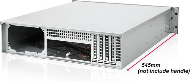 2U Server Case 6Gbps Hot Swap 8 X3.5 Bays M-ATX/Mini-ITX Depth 21.5" Support ATX PSU Include Sliding Rail And Minisas To SATA Cables