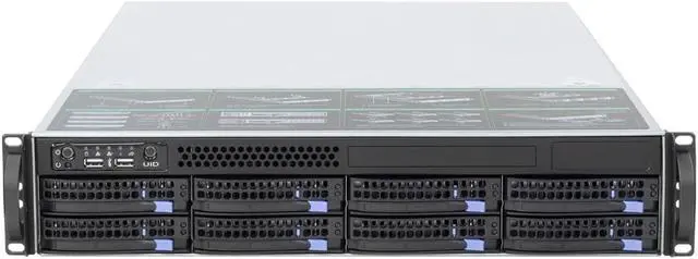 2U storage server 6GB/SAS backplane 8-bay hot swappable empty chassis