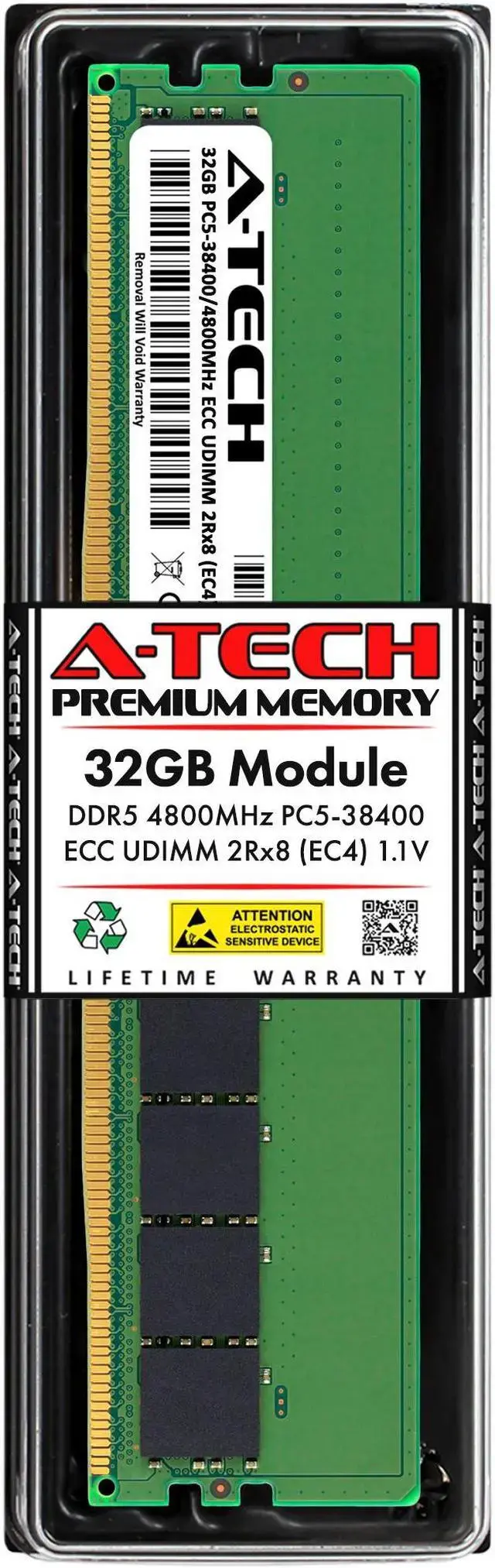 32GB RAM Replacement for Micron MTC20C2085S1EC48BA1 DDR5 4800MHz PC5-38400 ECC UDIMM 2Rx8 Server Memory