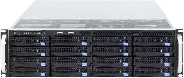 3U hot-swappable 16-disk server chassis / with 12Gb / s Expander expansion backplane Mini-sas HD (SFF8643) interface with temperature control with SGPIO with time-sharing boot / empty chassis
