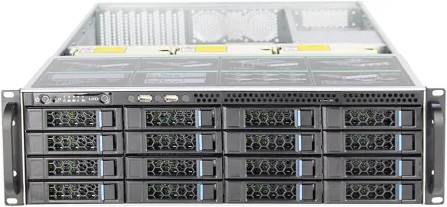 3U hot swappable 16 hard disk 12GB/SAS backplane storage server empty chassis