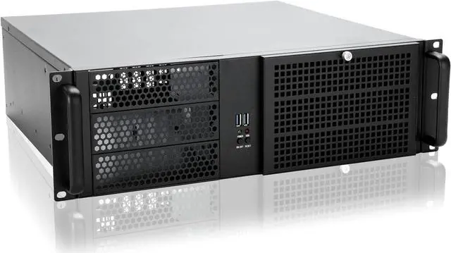 3u Rackmount Server Chassis ATX/MATX with 3x5.25 Support PS2 PSU w/Side 80mm or Bottom 120mm Fan or SFX PSU dust Filter Bracket infront Easy maintenace
