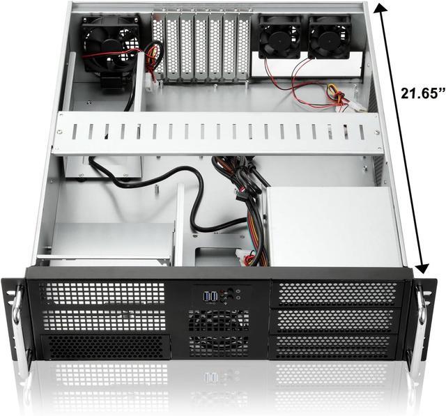 3u Rackmount Server Chassis EATX/ATX/MATX With 4x5.25 + 6x3.5 Support ATX PSU With Either Top Or Side Cooling